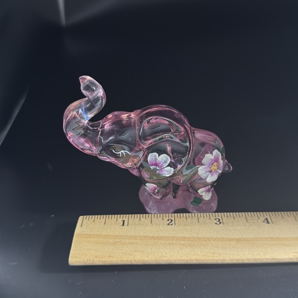Fenton Pink Glass Elephant Figurine by Lenox - Picture 6 of 6